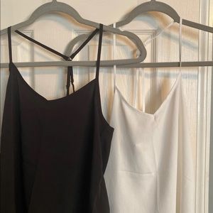 Hollister black and white tank tops